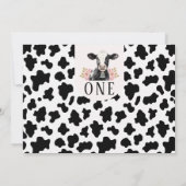 ブラックカウズプリントフォトホーリーカウファースト 招待状 (裏面)