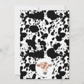 ブラックカウズプリントボホーホーホーホーホビーガールズ誕生日 招待状 (裏面)