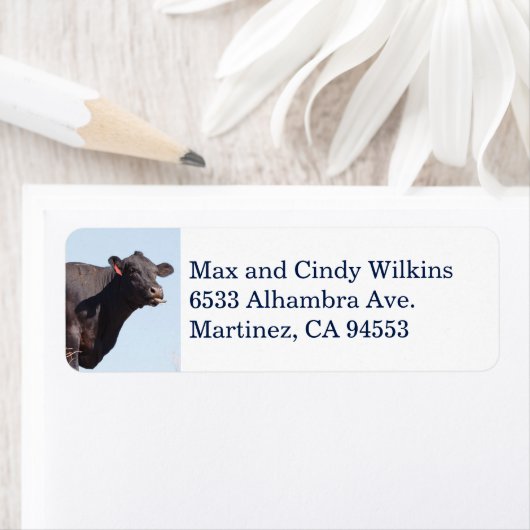 ブラックカウズ住所 シール (インサイチュ)