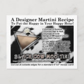 ブラックカウチモーニマルティーニレシピポストカード ポストカード (正面)