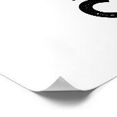 ブラックカウフおもしろいェーコーヒーパン ポスター (角)