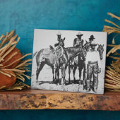 ブラックカウボーイズアットテキサス州C.1890 (写真付き) フォトプラーク (側面)