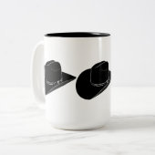 ブラックカウボーイハットコーヒーマグ ツートーンマグカップ (正面左)