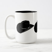 ブラックカウボーイハットコーヒーマグ ツートーンマグカップ (左)