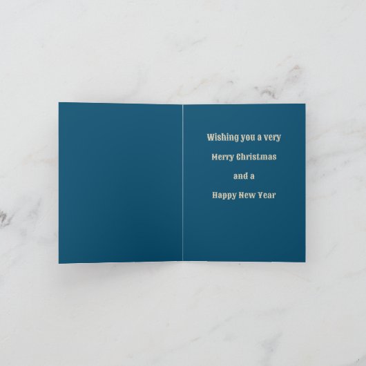 ブラックカウボーイ女性のカーボーイカップル冬クリスマスシーン シーズンカード (内部)