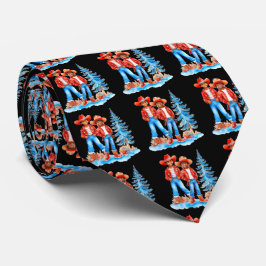 ブラックカウボーイ女性のカーボーイカップル冬クリスマスシーン ネクタイ