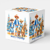 ブラックカウボーイ女性のカーボーイキッズウィズホースクリスメリーム フェイバーボックス (裏面サイド)