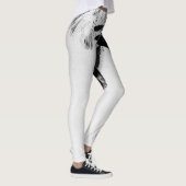 ブラックカウ日本のの印刷レギンスプリント レギンス (右)