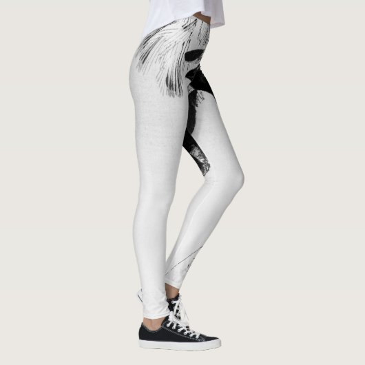 ブラックカウ日本のの印刷レギンスプリント レギンス (右)