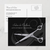 ブラックカエレガントールスシルバーハサミアポイントメント ポストカード (正面/裏面)