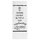 ブラックカクテルおもしろいドリンクギフトワインバッグ ワインギフトバッグ (裏面)