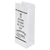 ブラックカクテルおもしろいドリンクギフトワインバッグ ワインギフトバッグ (正面アングル)