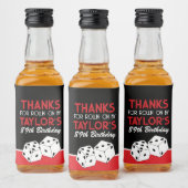 ブラックカジノサイコロ誕生日 リキュールボトルラベル (ボトル)