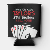 ブラックカジノトランプのポーカーバースデーパーティーの好意 缶クーラー (正面)