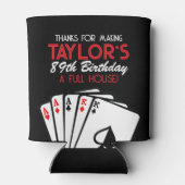 ブラックカジノトランプのポーカーバースデーパーティーの好意 缶クーラー (裏面)