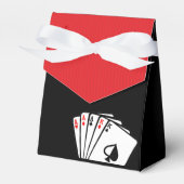 ブラックカジノトランプのポーカー誕生日パーティーの好意ボックス フェイバーボックス (正面サイド)