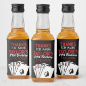 ブラックカジノトランプのポーカー誕生日 リキュールボトルラベル (ボトル)