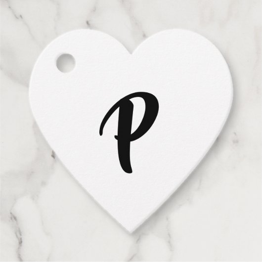 ブラックカジュアルスクリプトモノグラムありがとう フェイバータグ (正面)