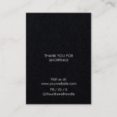 ブラックカスタマイズ可能なイヤリングジュエリー表示カード コーリングカード (裏面)