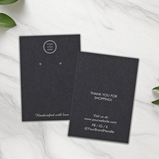 ブラックカスタマイズ可能なイヤリングジュエリー表示カード コーリングカード