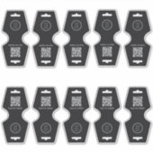 ブラックカスタマイズ可能なDIYネックレスフォルドバつるーラベル シール (正面)