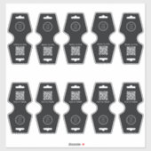 ブラックカスタマイズ可能なDIYネックレスフォルドバつるーラベル シール (シート)