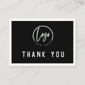 ブラックカスタマーサービスカードにロゴの白 名刺 (正面)