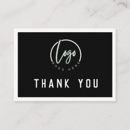 ブラックカスタマーサービスカードにロゴの白 名刺