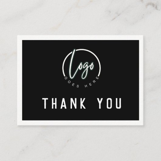 ブラックカスタマーサービスカードにロゴの白 名刺 (正面)