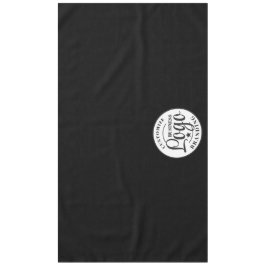 ブラックカスタムのトレードショービジネスロゴ テーブルクロス