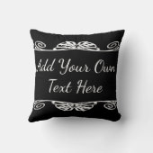 ブラックカスタムやる気を起こさせる引用文 クッション (裏面)