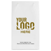 ブラックカスタムギフトバッグ 業務用 ロゴ まとめ買い スモールペーパーバッグ (裏面)