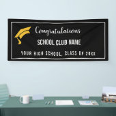 ブラックカスタムクラブ卒業バナー 横断幕 (トレードショー)