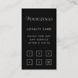 ブラックカスタムシンビジネスロゴお客様の報酬 ロイヤリティカード