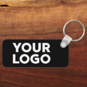 ブラックカスタムスワッグに会社のロゴマークを付け企業のる キーホルダー (正面)