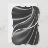 ブラックカスタムダイヤモンドクエレガントラス結婚ズ 招待状 (裏面)