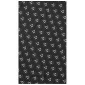 ブラックカスタムトレードショーレストランビジネスロゴ テーブルクロス (正面)