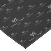 ブラックカスタムビジネスのロゴパターンブランド綿 テーブルクロス (アングル)