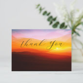 ブラックカスタムビジネスサンセットサンキューカード サンキューカード (スタンド正面)