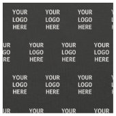 ブラックカスタムビジネスロゴ独自の作成 ファブリック (クローズアップ)