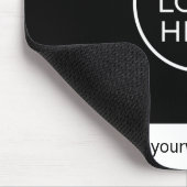 ブラックカスタムビジネスロゴ マウスパッド (コーナー)