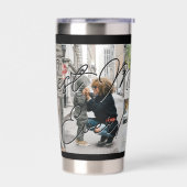 ブラックカスタムフォトコラージュ最高のママ 保温保冷タンブラー (左面)