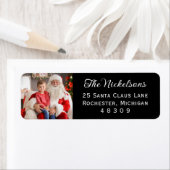 ブラックカスタムフォトホリデー差出人住所 ラベル (インサイチュ)