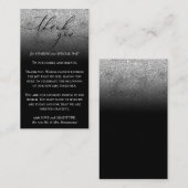 ブラックカスタムフォト グレーグリッツ シルバー サンクス エンクロージャーカード (正面/裏面)