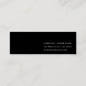 ブラックカスタムブックマーク | 読み感動的取り スキニー名刺 (裏面)