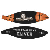 ブラックカスタムプレイヤー名番号Keepsake写真 バスケットボール (パネル)