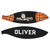 ブラックカスタムプレイヤー名Keepsake写真 バスケットボール (パネル)