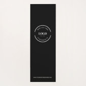 ブラックカスタムミニマルビジネスのロゴWebサイト ヨガマット (裏面)