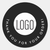 ブラックカスタムロゴご注文ありがとうございます ラウンドシール (正面)