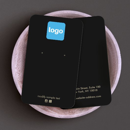 ブラックカスタムロゴの追加イヤリング